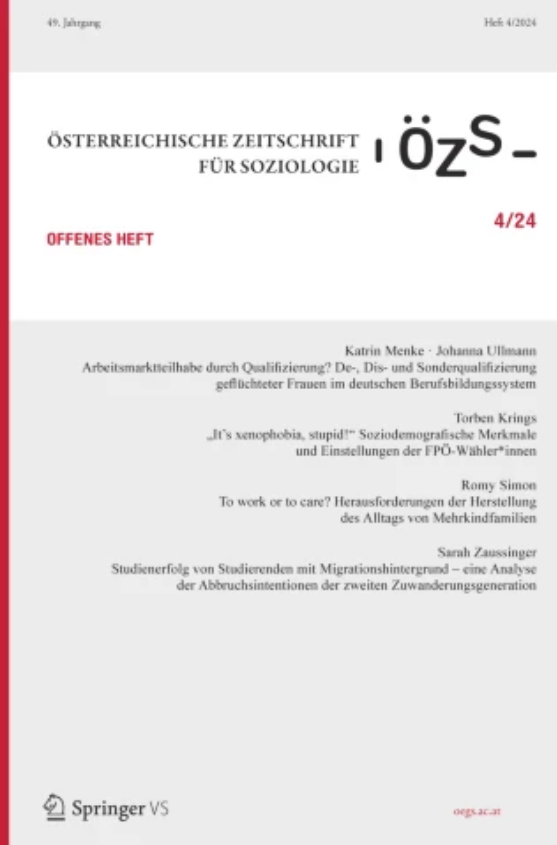 Cover Zeitschrift für Soziologie